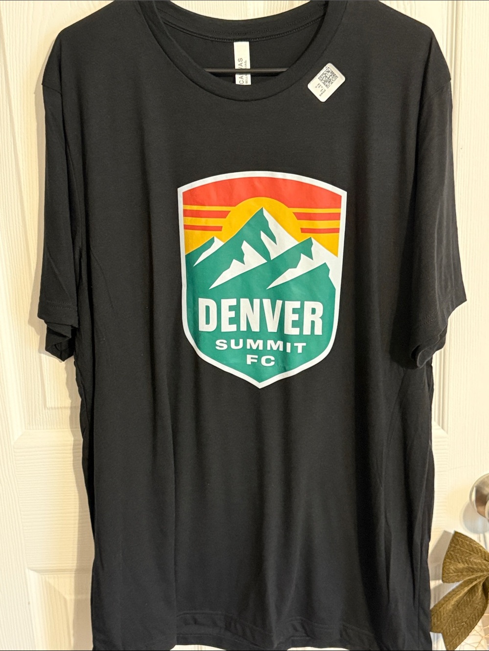 Denver Summit FC Men's Black Graphic Logo T-Shirt